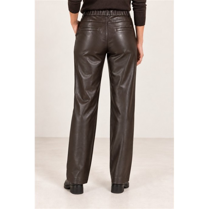 Lady Day Broek leder look - Donker bruin Lady Day Broek leder look - Donker bruin